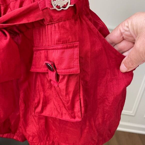 Vintage Y2K Apple Bottoms Red Satin Romper Removable Straps M - Picture 6 of 15